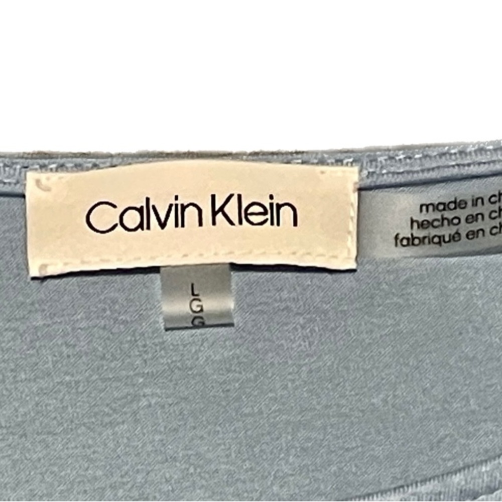 Calvin Klein Extended Sleeve Top with Square Hardware -Womens Size L - Picture 5 of 7